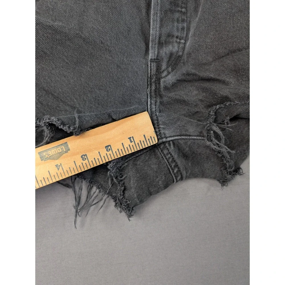 Levi 501 Original Cutoff Denim Shorts Black Gray W26 56327-0112